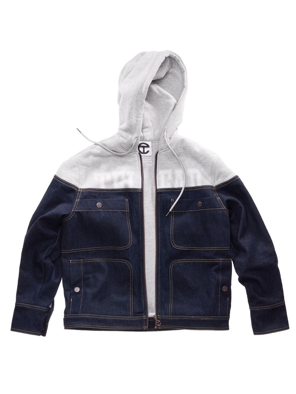 Telfar Sweet Jean Jacket In Blue / Heather Grey Size XXL